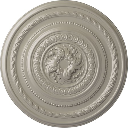 Ekena Millwork Pearl Ceiling Medallion (Fits Canopies up to 1 7/8"), Hand-Painted Pearl White, 26 1/4"OD x 1 1/2"P CM26PEPWS